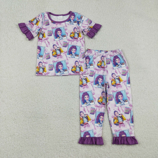 GSPO2228 Baby Girls Cartoon Kpop Pajama Set
