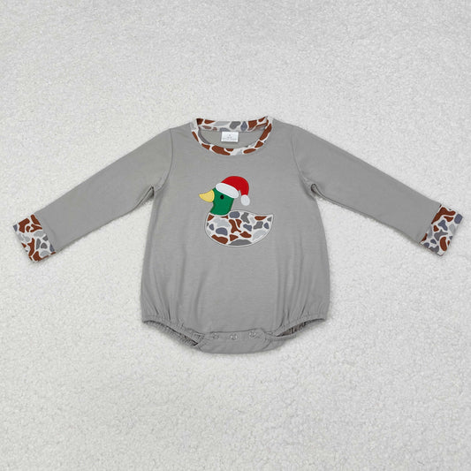 Newborn Baby Boys Christmas Mallard Bubble Romper