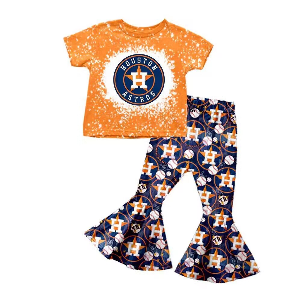 Baby Boys Houston Astros Bell Bottom Pants Set Pre-order 3 MOQ