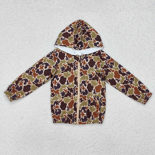 Baby Boys Brown Camo Long Sleeve Hoodie Top