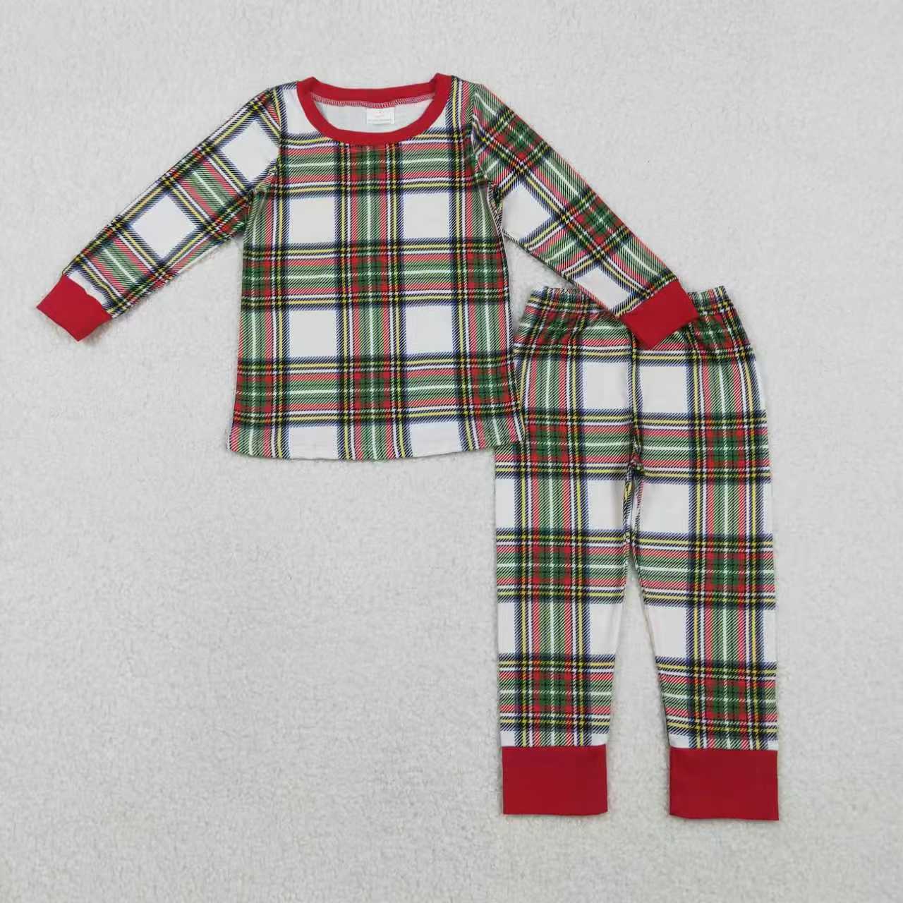 Family Christmas Christmas Green Red Plaid Pajama Set