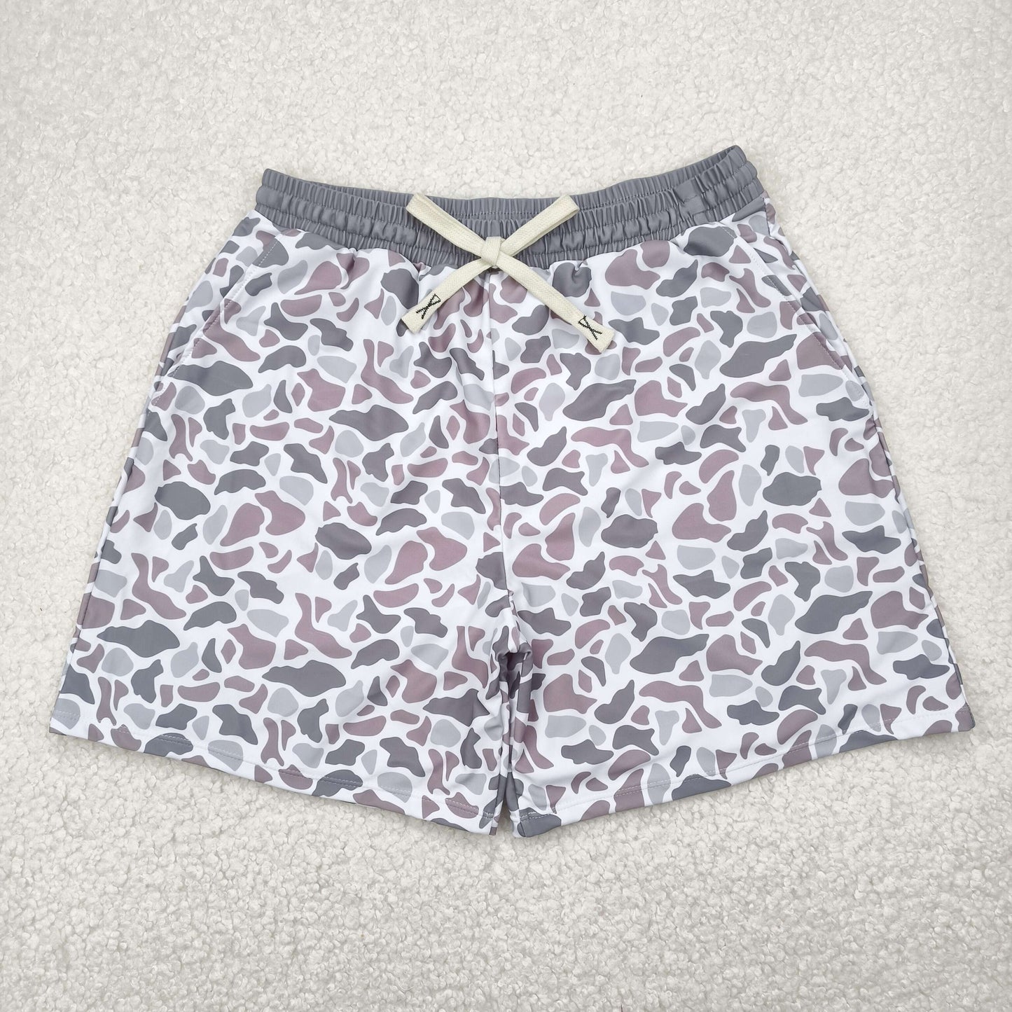 USA Shop Adult Men Gray Camo Bottom Trunk Shorts Swimwear