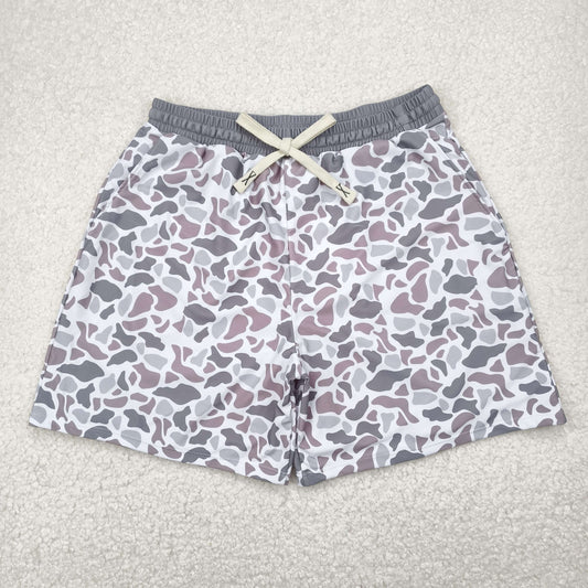 USA Shop Adult Men Gray Camo Bottom Trunk Shorts Swimwear