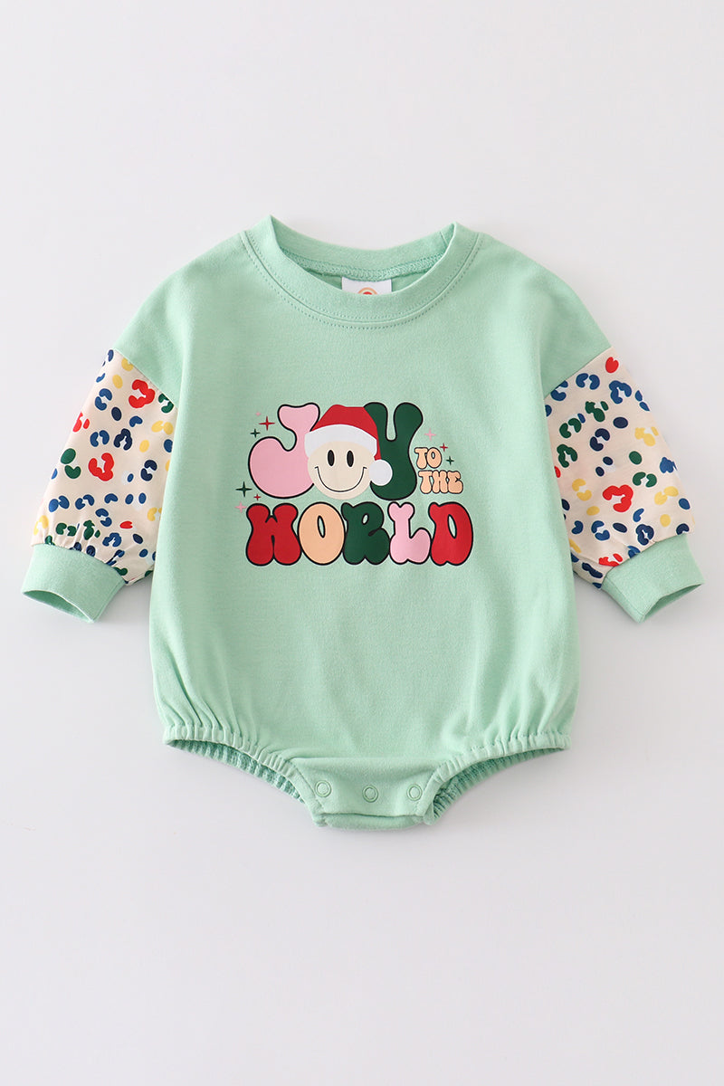 3 MOQ  Joy To The World Christmas Romper Pre-order