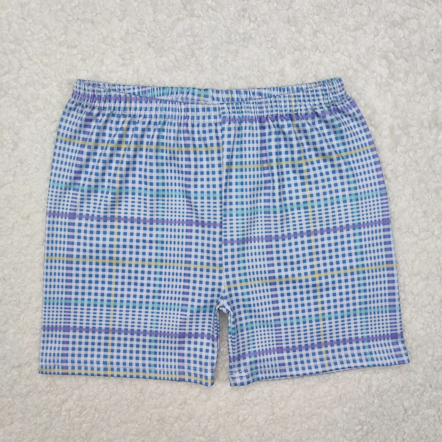 Baby Boys Blue Plaid Shorts
