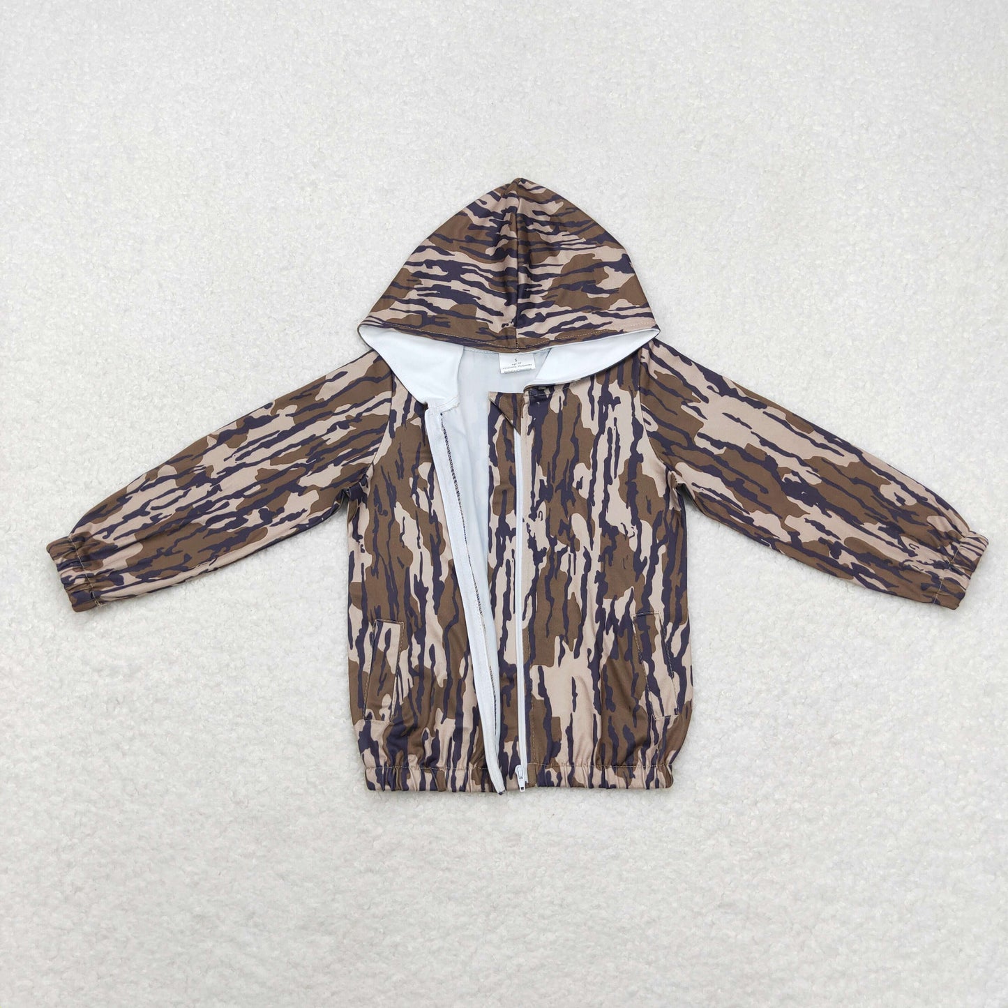 BT0795 Baby Boys Branch Camo Long Sleeve Hoodie Jacket