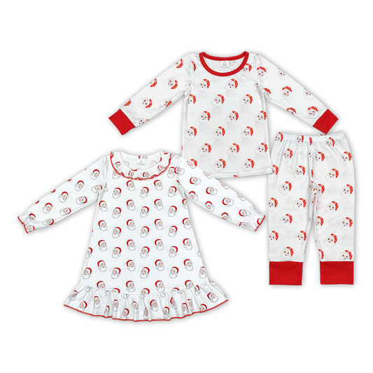 Baby Boys Girls Sibling Christmas Santa Pajama Clothing