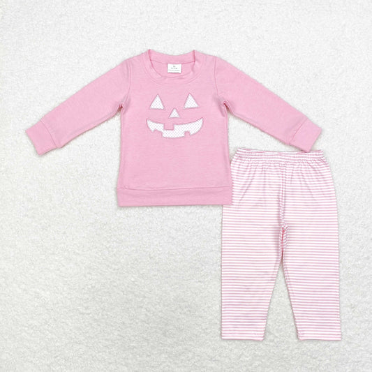 Toddler Girls  Halloween Pumpkin Pink Outfit