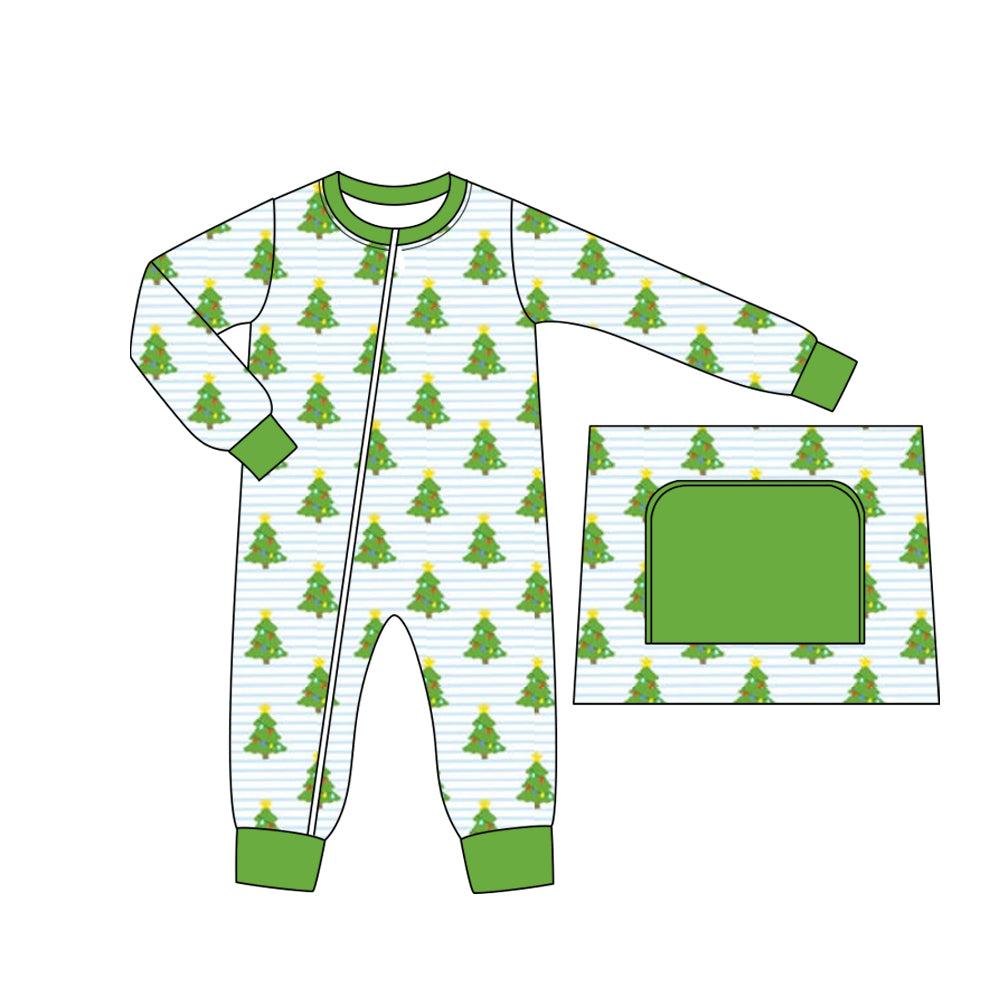 Christmas Tree Long Sleeve Zip Romper Dealine Time :  5th Aug