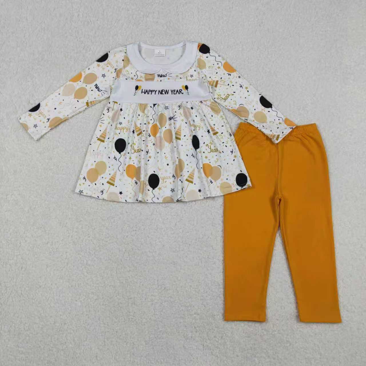 Sibling Baby Happy New Party Pants Set