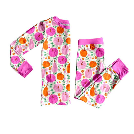 Split Preorder August 14th Baby girls pumpkin pajama set