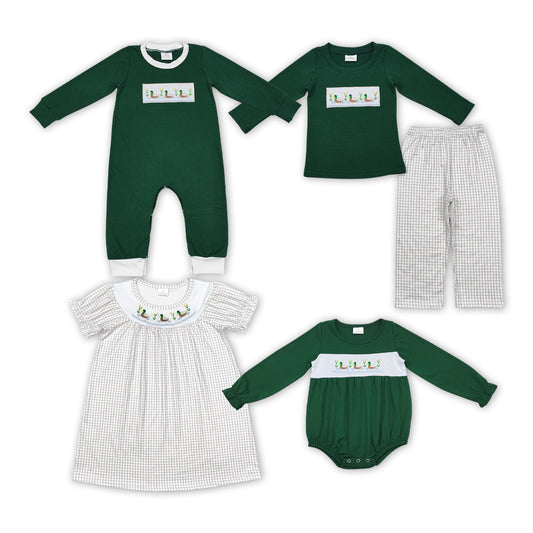 Baby Girls Boys Sibling  Embroidery Duck Matching Clothes