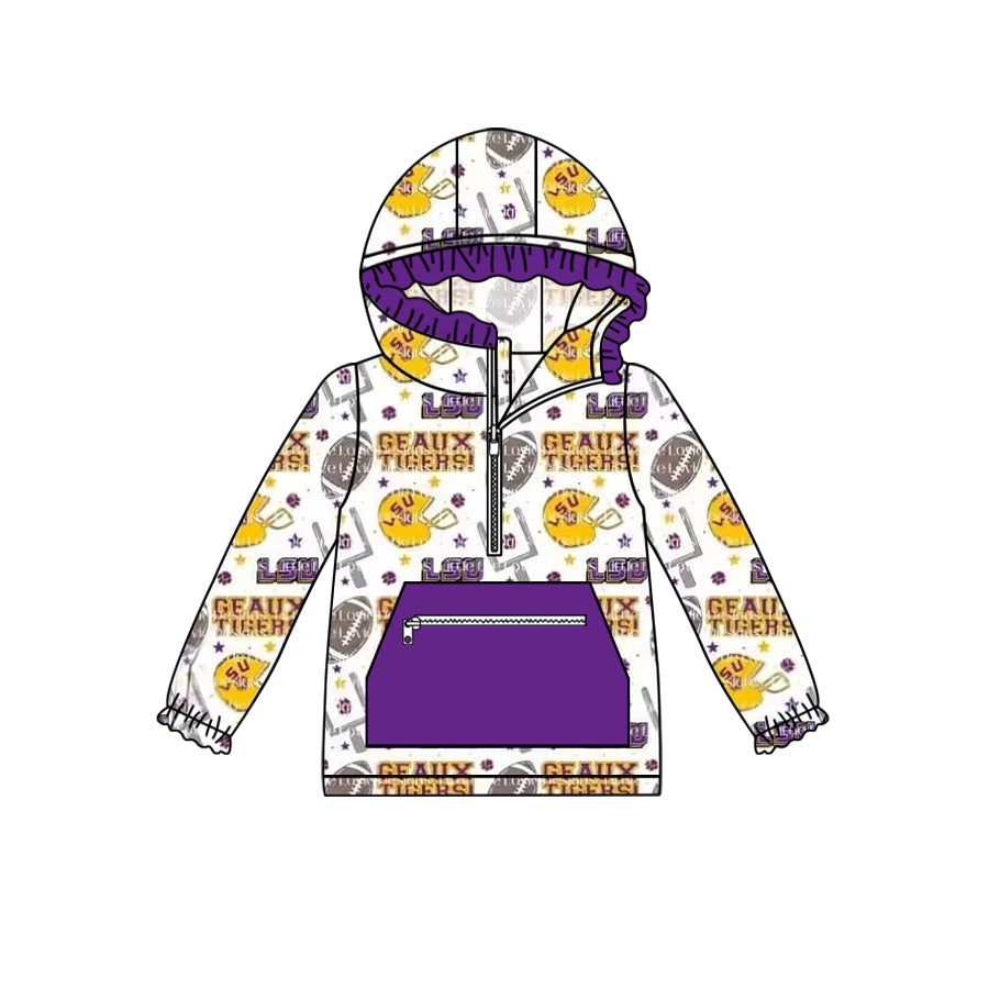 Baby Girls Sport Team LSU Hoodie Top Preorder 3 MOQ