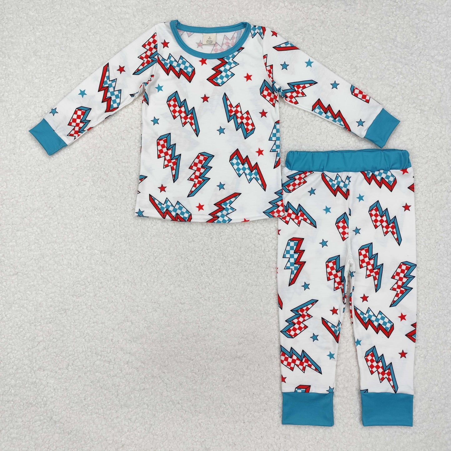 Baby Boys Checker Lightning Pajama Set