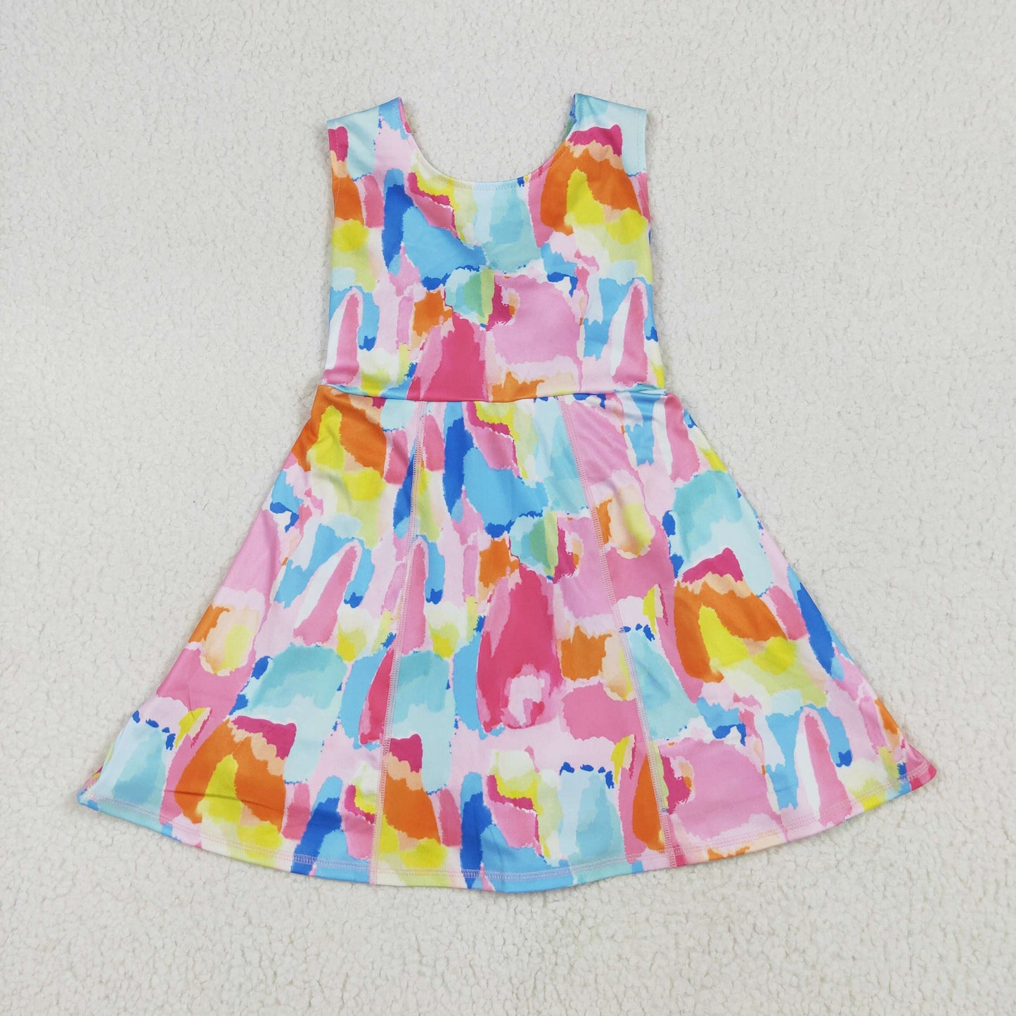 GSD2629 Kids Girls Watercolour Yoga Dress