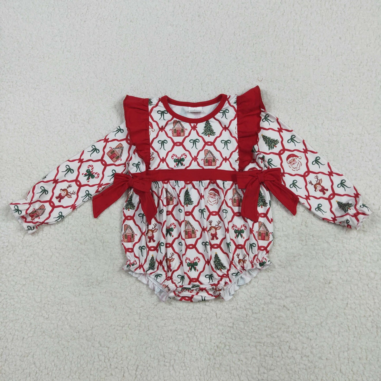 LR2352 Baby Girls Christmas Romper Preorder