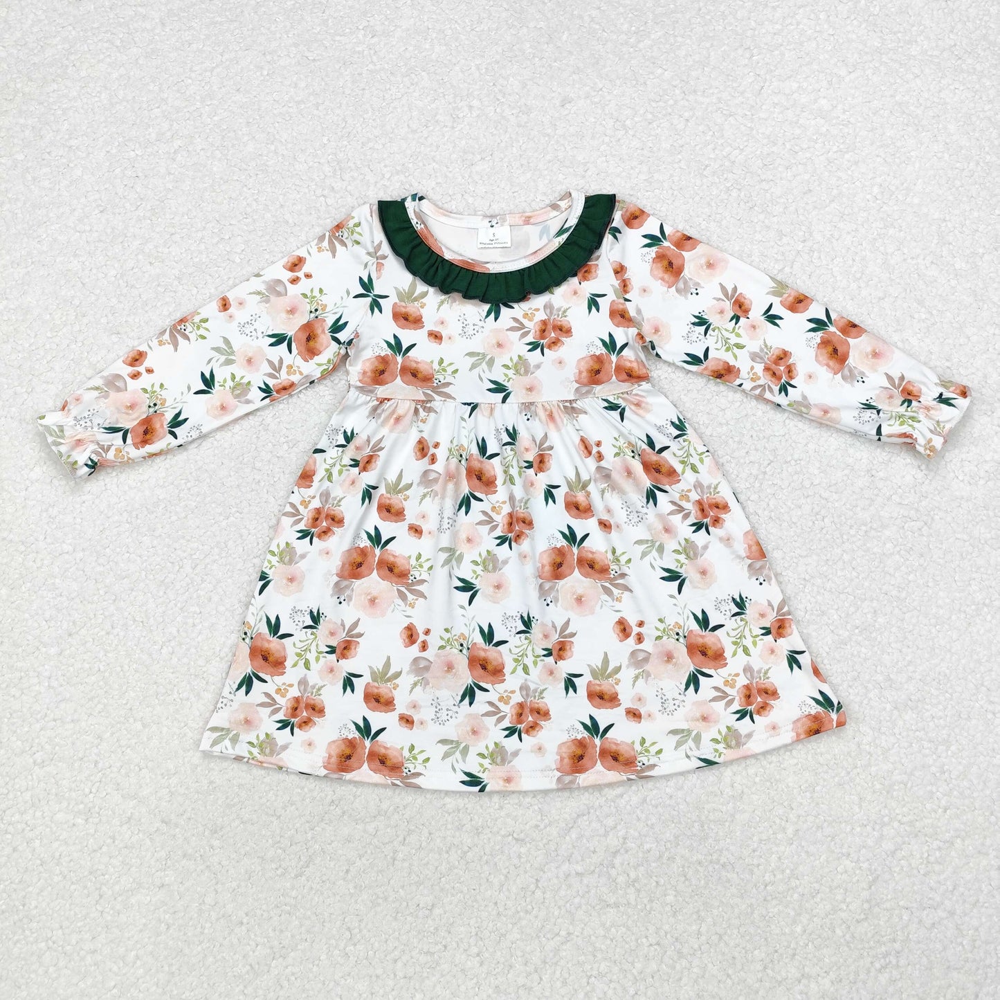 Toddler Girls Fall Floral Long Sleeve Dress