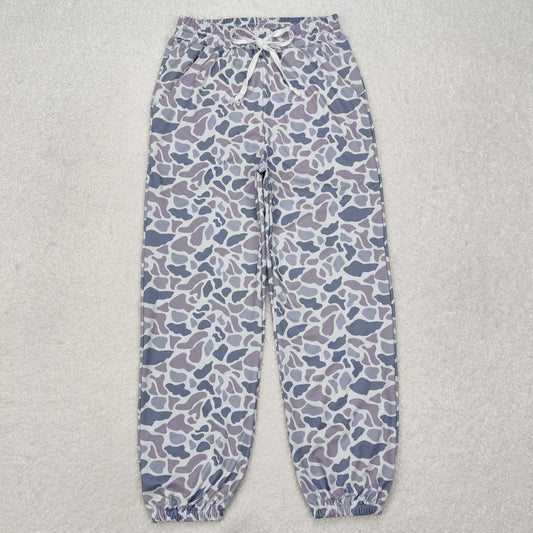 Adult Women Gray Camo Print Pockets Yoga Pants