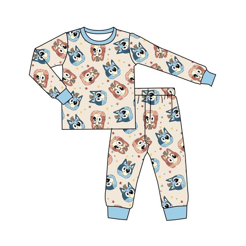 Baby Boys  Pumpin Cartoon Dog Pajama Set Pre-order , 3MOQ