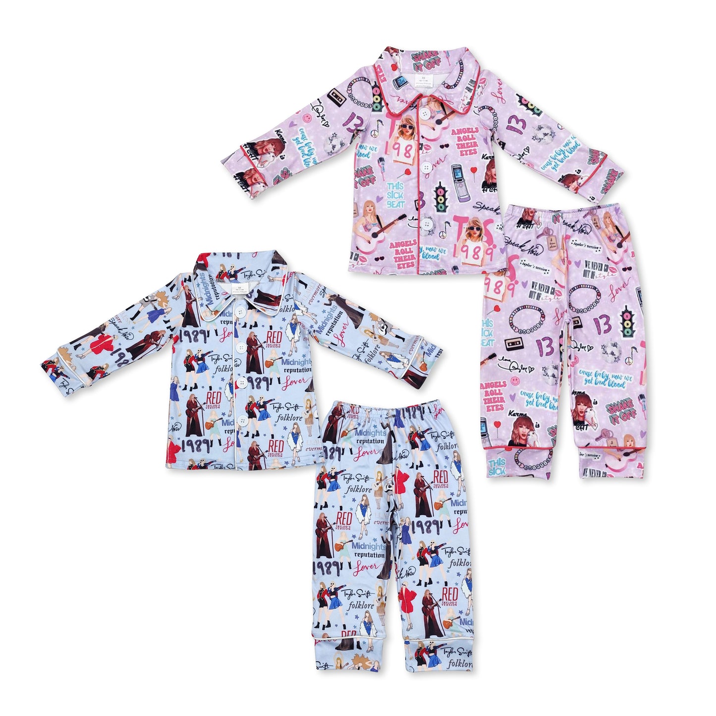 Baby Girls 1989 TS Singer Long Sleeve Pajama Set