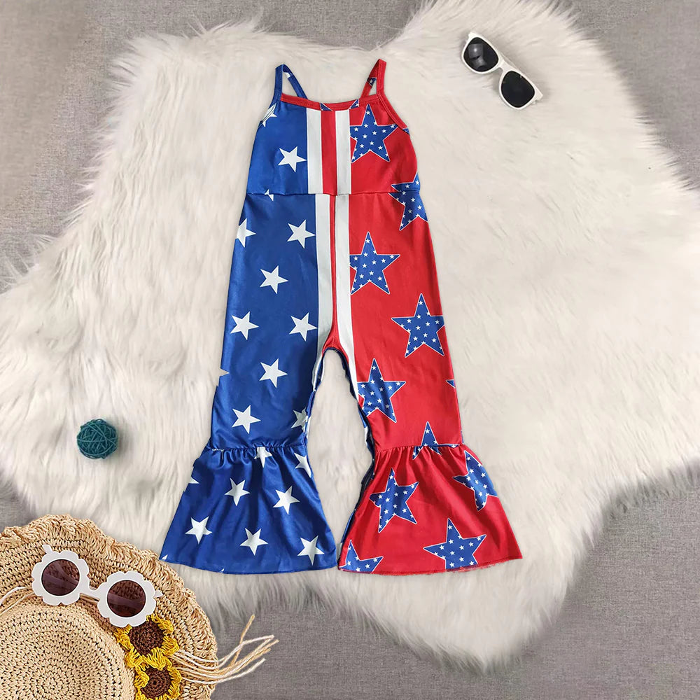 Baby Girls Sister Sibling July 4th Jumpsuit