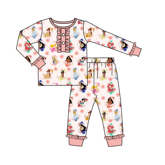 Baby Girls Pink Princess Two Piece Pajama Set 5 MOQ Preorder