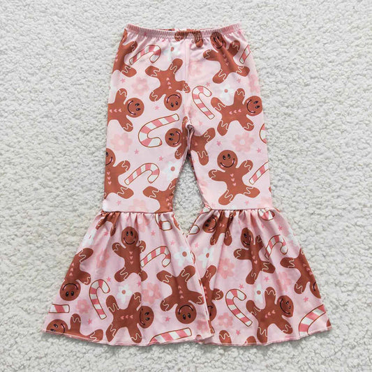 P0240 Baby Girls Christmas Gingerbread Bell Pants