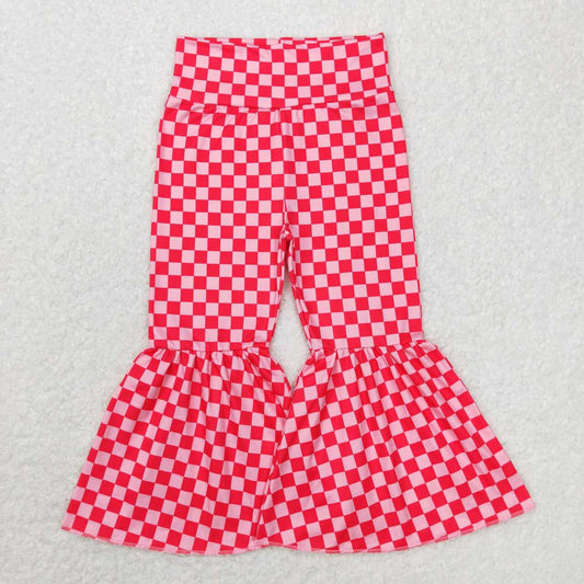 Baby Girls Pink Checker Bell Bottom Pants