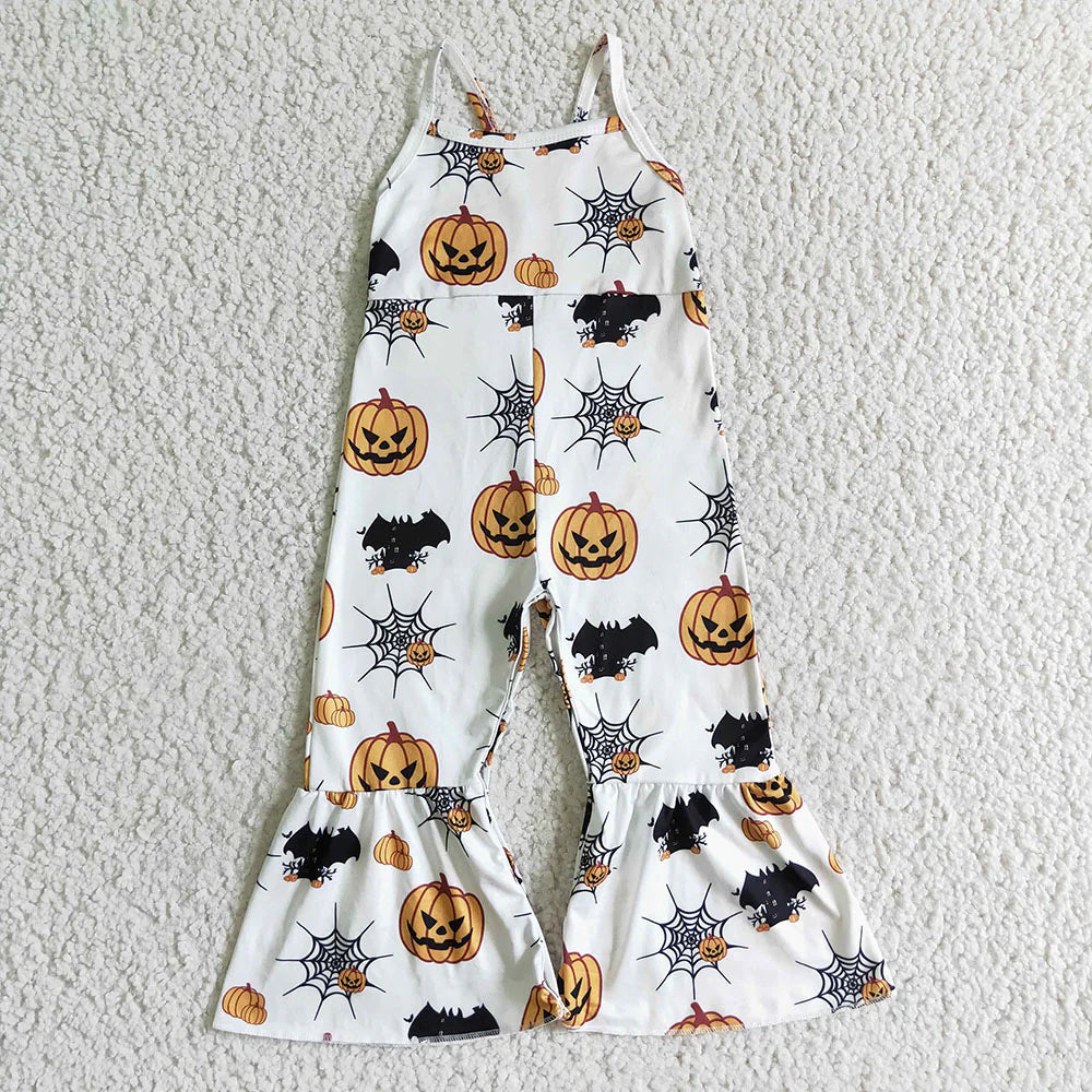 GLP0679 Baby Girls Pumpkin Jumpsuits Lace Cardigan 2pcs Sets