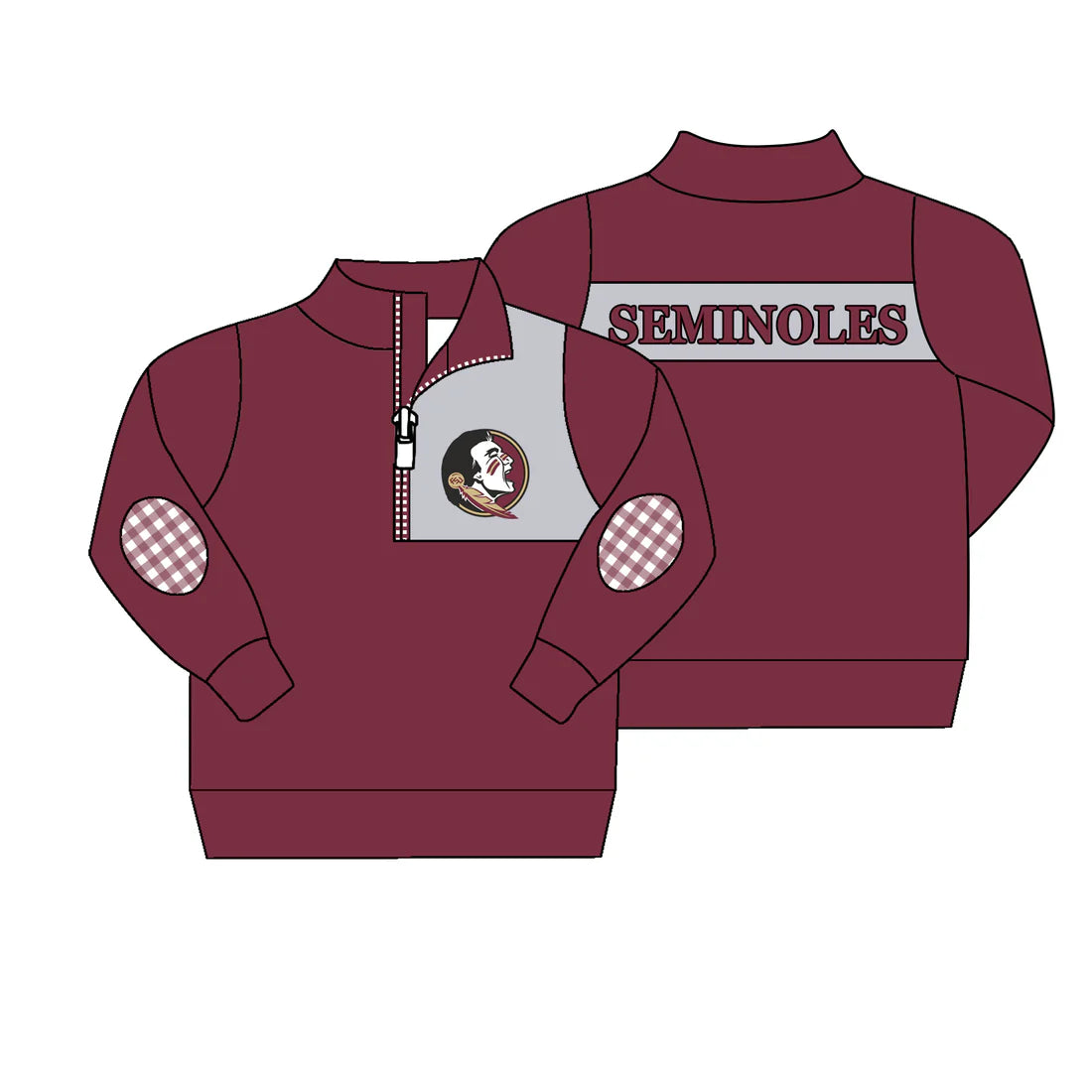 Preorder 5 MOQ Baby Boys Team Dark Red Pullover Shirt Tee Shirts